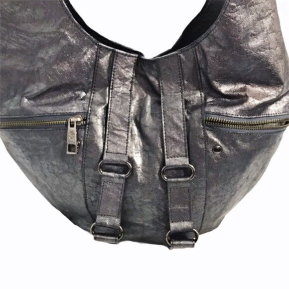 Matt  Nat Gray Japanese Paper Vegan Textured bag - Picture 5 of 10